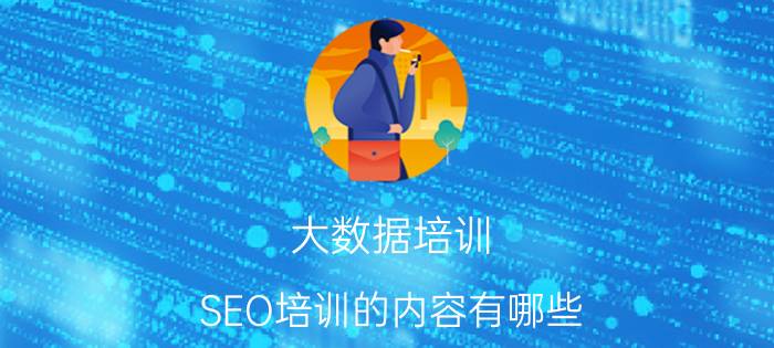 大数据培训 SEO培训的内容有哪些？